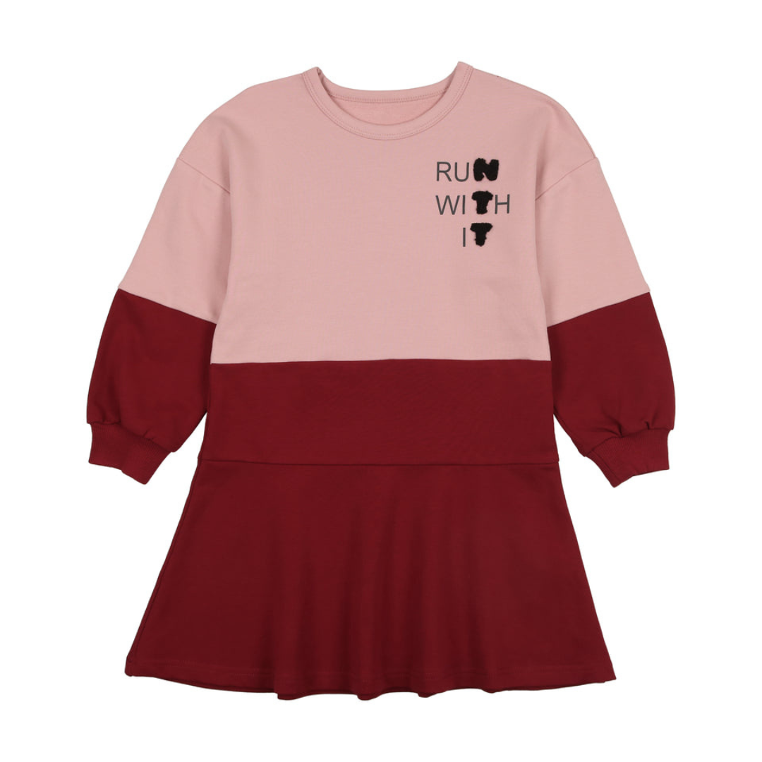 Bonjoy Letter Patch Dress - BTW253000D