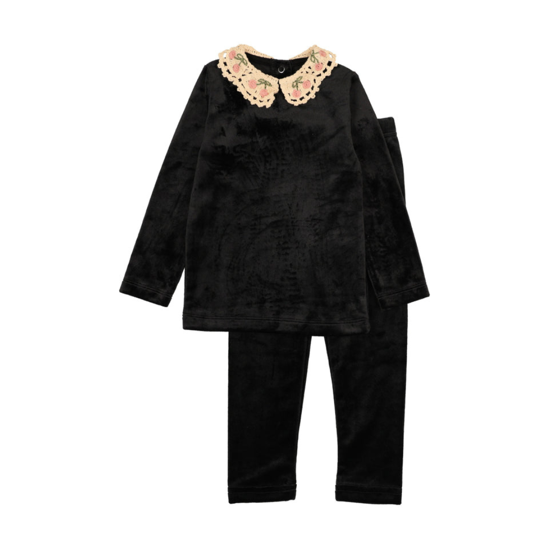Bonjoy Cherry Crochet Collar Lounge Set - BLW25004S