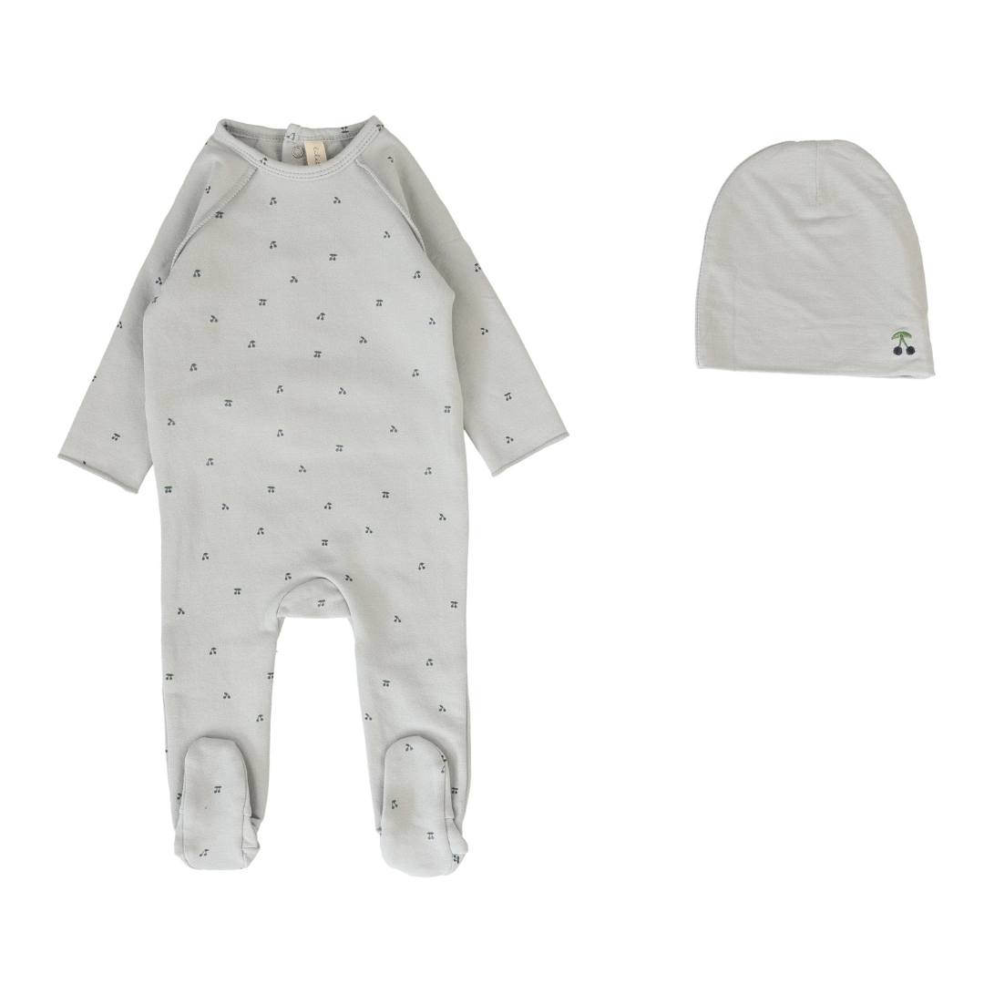 Lilette Cherry Print Footie Set - CPFS
