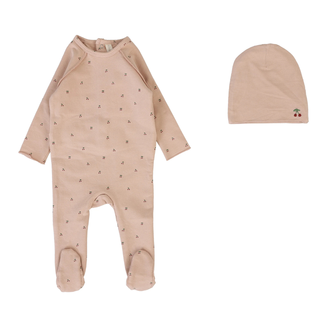 Lilette Cherry Print Footie Set - CPFS