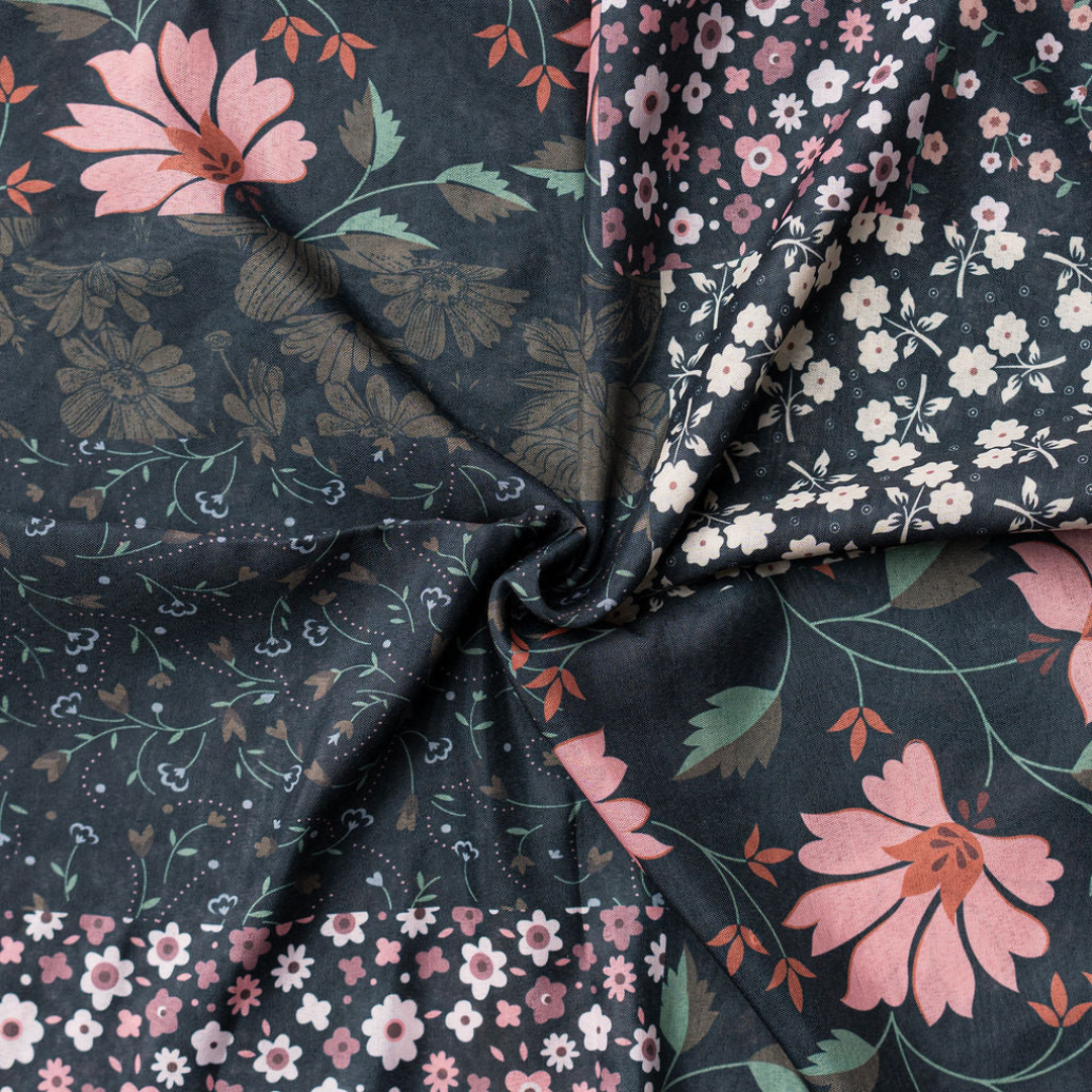 Nicsessories Floral Patchwork Headscarf - Nic-09-AW25