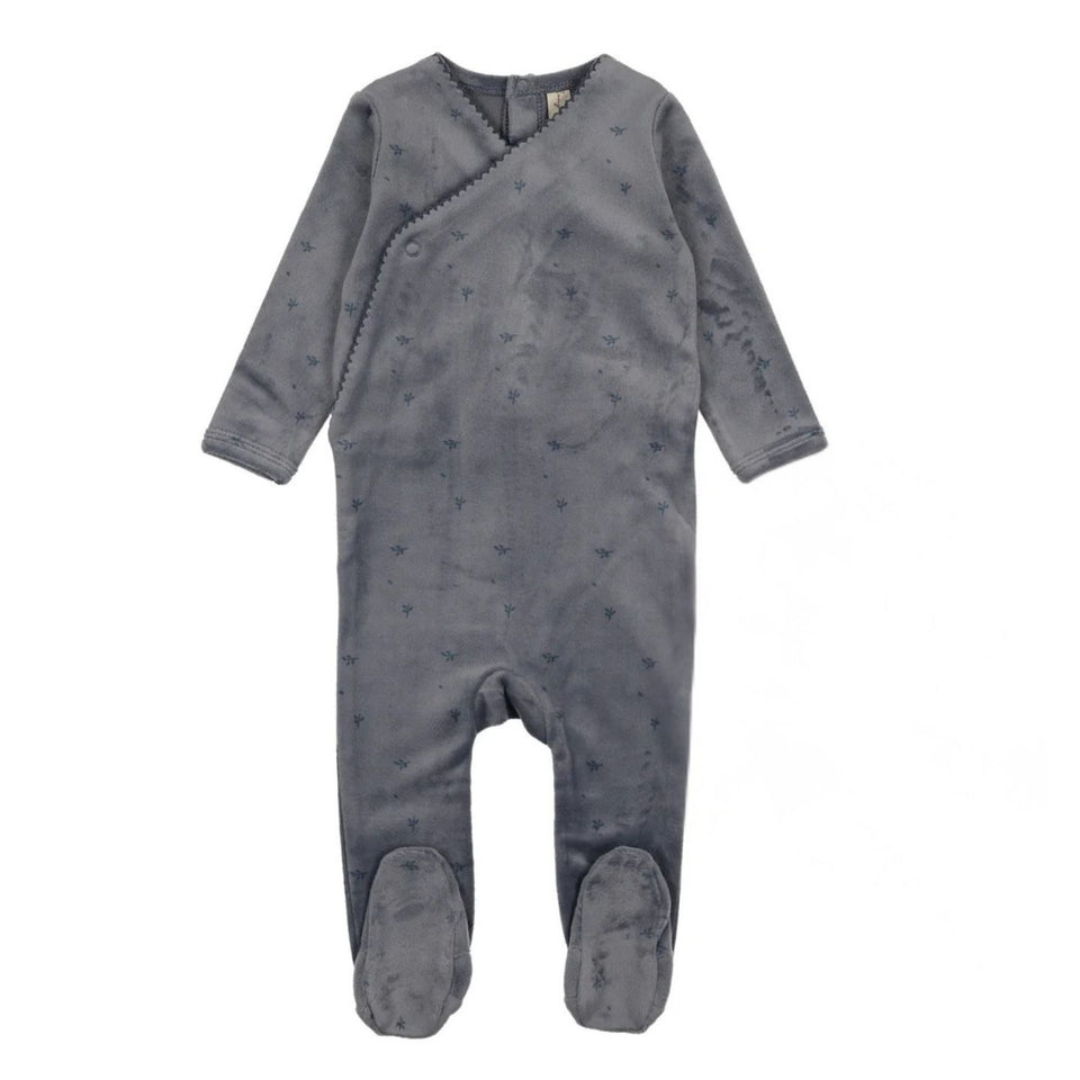 Bonjoy Velour Floral Footie - BLW2500F