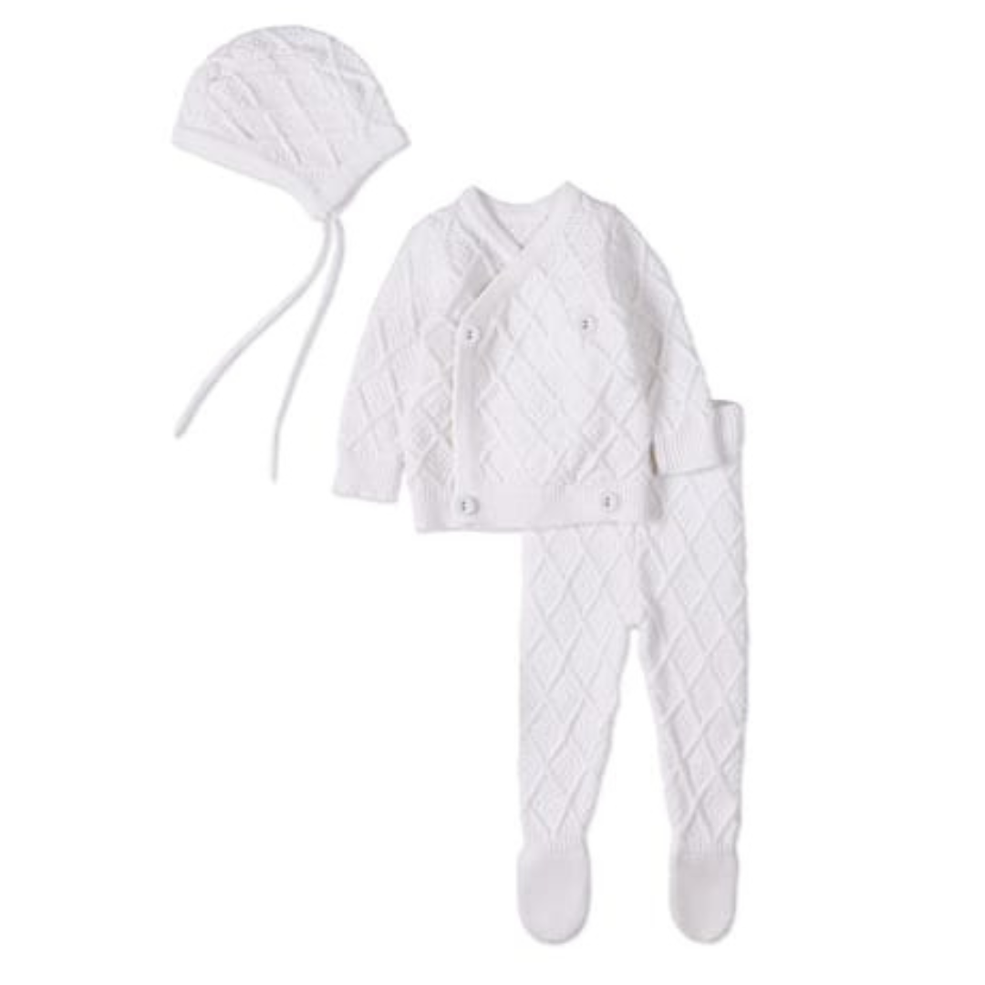 MiniMoi Simply Sweet 3 Pc Knit Set - INT09648