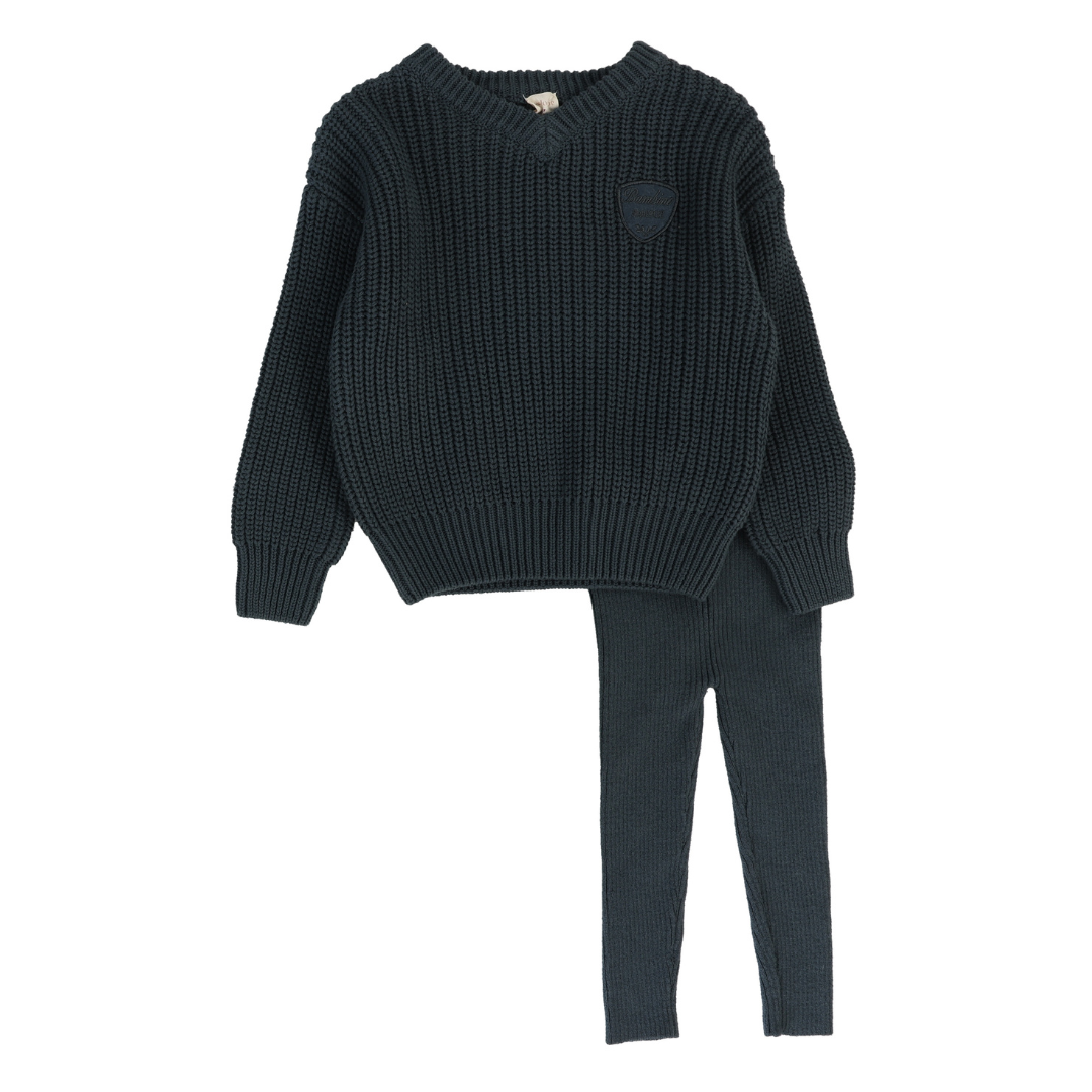 Analogie Knit V-Neck Toddler Set - DKVNTS