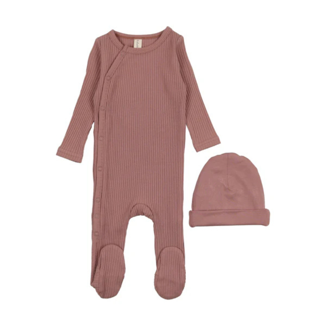 Lilette Side Snap Rib Footie Set - SSRF-B