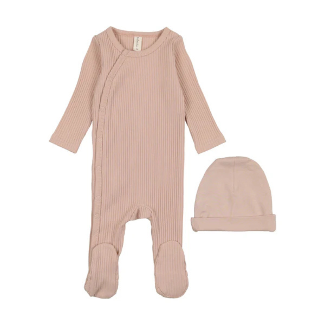 Lilette Side Snap Rib Footie Set - SSRF-B