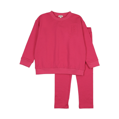 Bonjoy Embossed B Sweatshirt Set - BTW25008SW