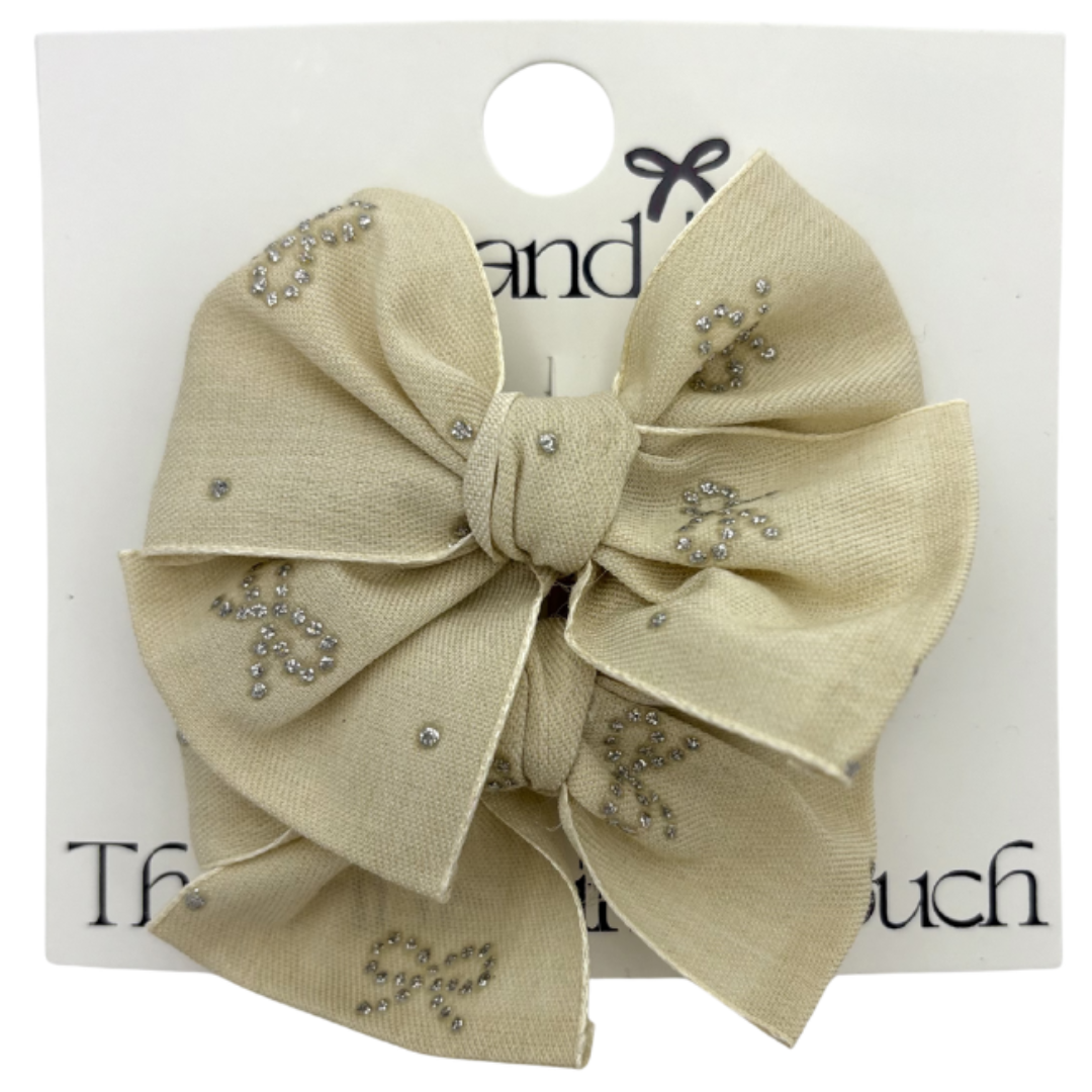 Hp Hair Accessories Denim Bow Design Mini Bows - MD26S-013SB