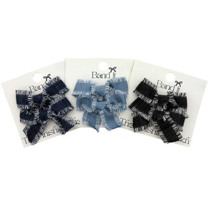 Hp Hair Accessories Frayed Edge Denim Mini Bows - MD26S-031SB