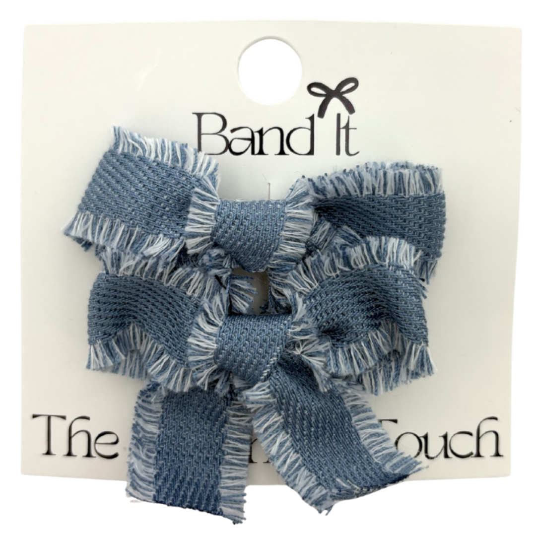 Hp Hair Accessories Frayed Edge Denim Mini Bows - MD26S-031SB