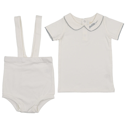 Bonjoy Petite Collar Top w/ Suspender Diaper Cover - BLSS26015DC