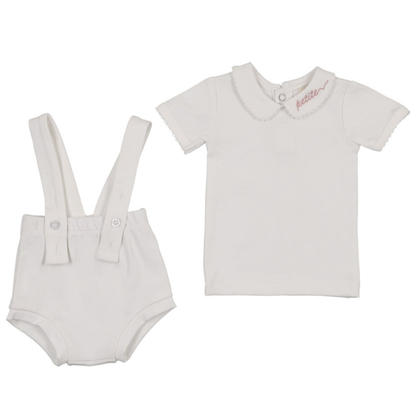 Bonjoy Petite Collar Top w/ Suspender Diaper Cover - BLSS26015DC