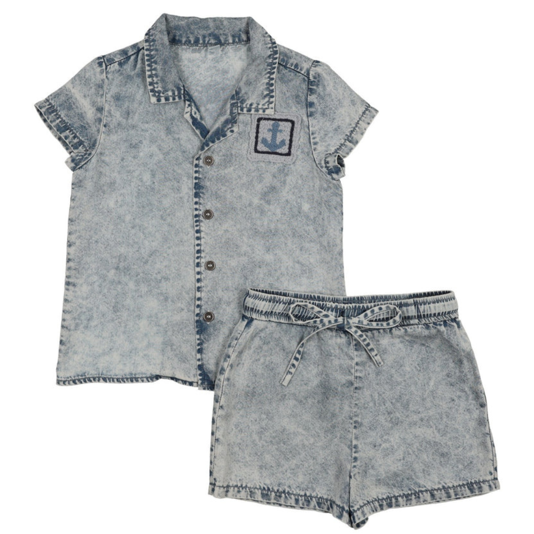 Bonjoy Crochet Tencel Shorts Set - BTSS26007SS