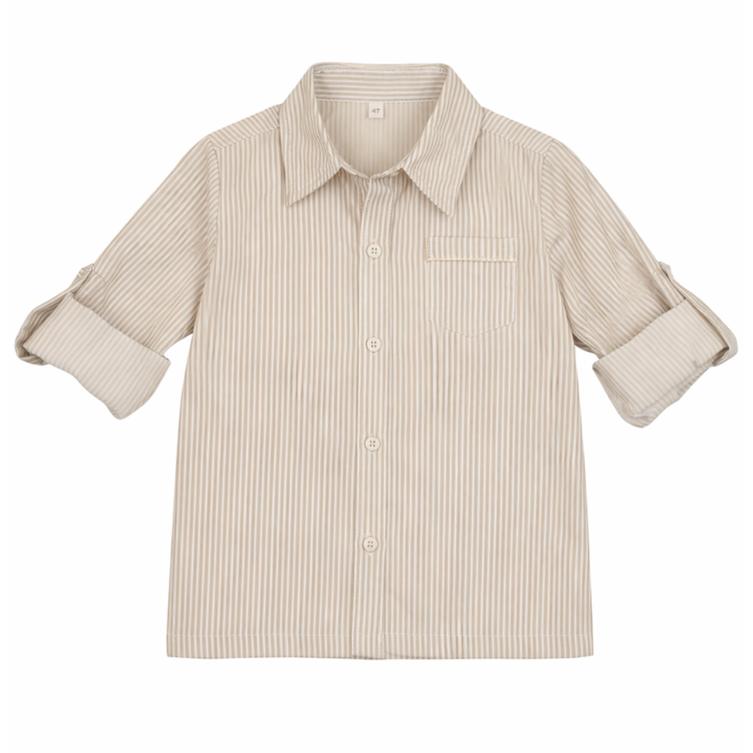 Bonjoy Shabbos Sailor Stripe Short Sleeve Shirt - BTSS26014BS