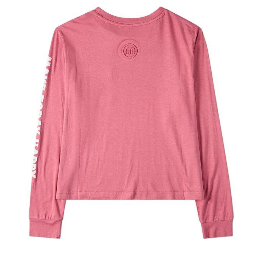 Memoi Make Today Happy Smiley Long Sleeve T-Shirt - MKC-116