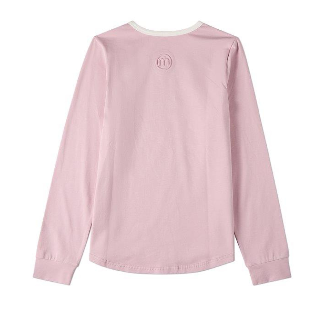 Memoi Distressed Heart Long Sleeve T-Shirt - MKC-117