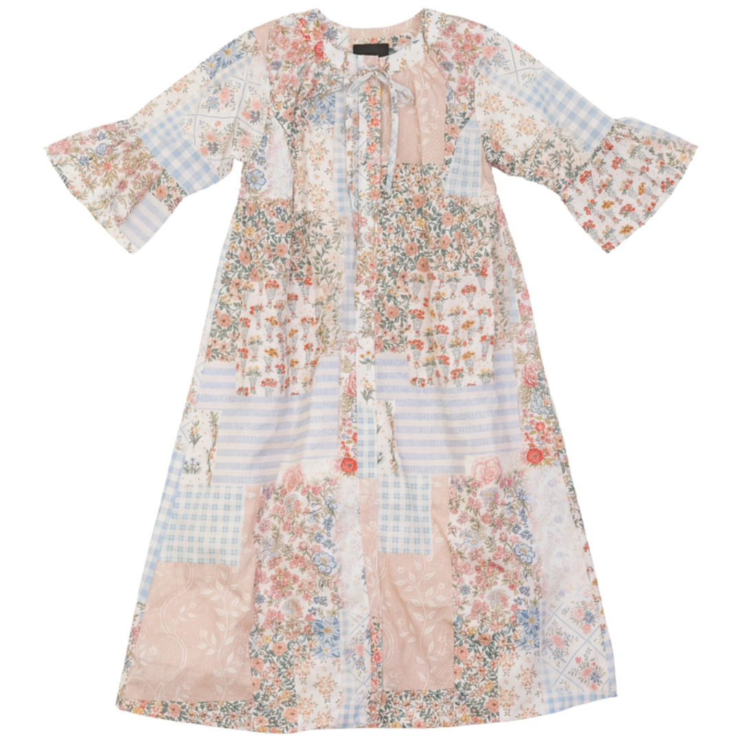 Seal Patchwork Print Robe - SB6CY3001