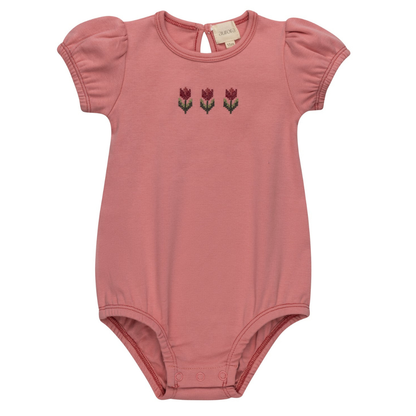 Aurora Cotton Crossstich Tulip Collection Romper - ASS26-0060-R