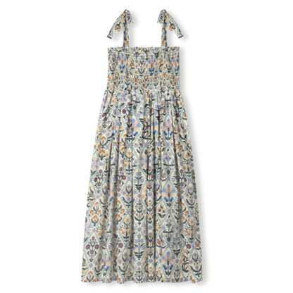 Papillon Patchwork Smocked Robe - C-25170