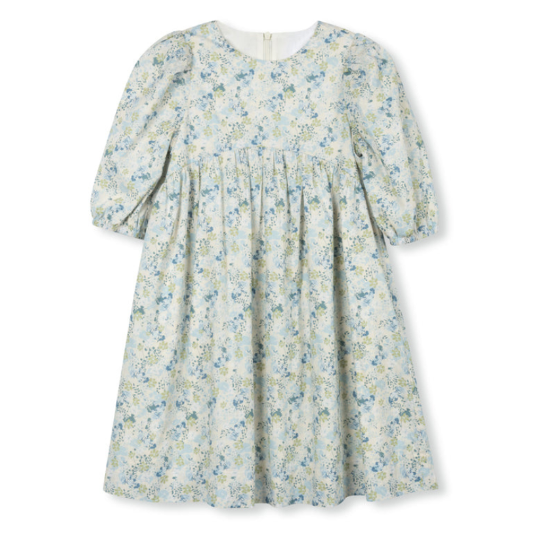 Papillon Floral High Waisted Dress With Bow - C-23695