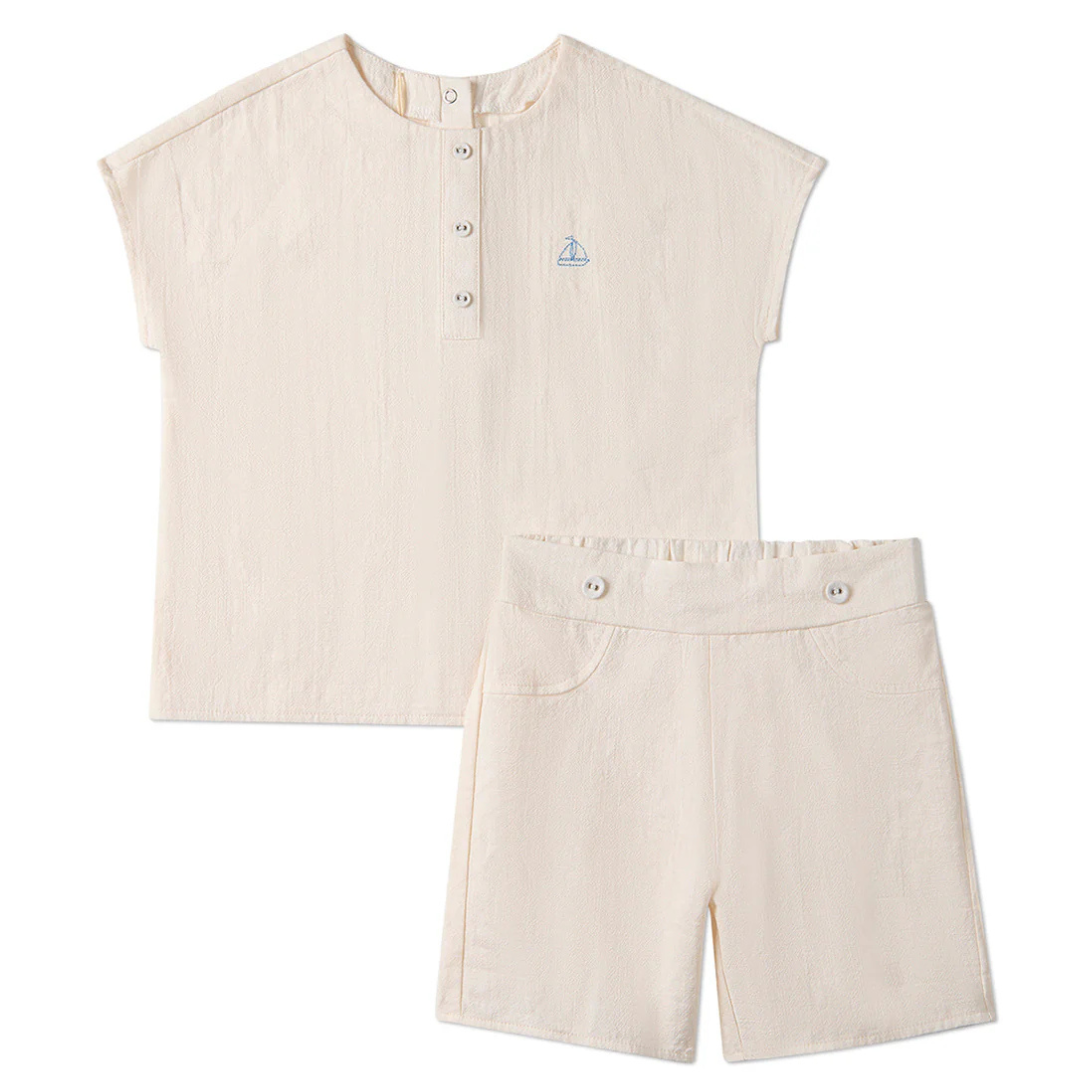 MiniMoi Set The Sail 2 Pc Short Set - INV10123