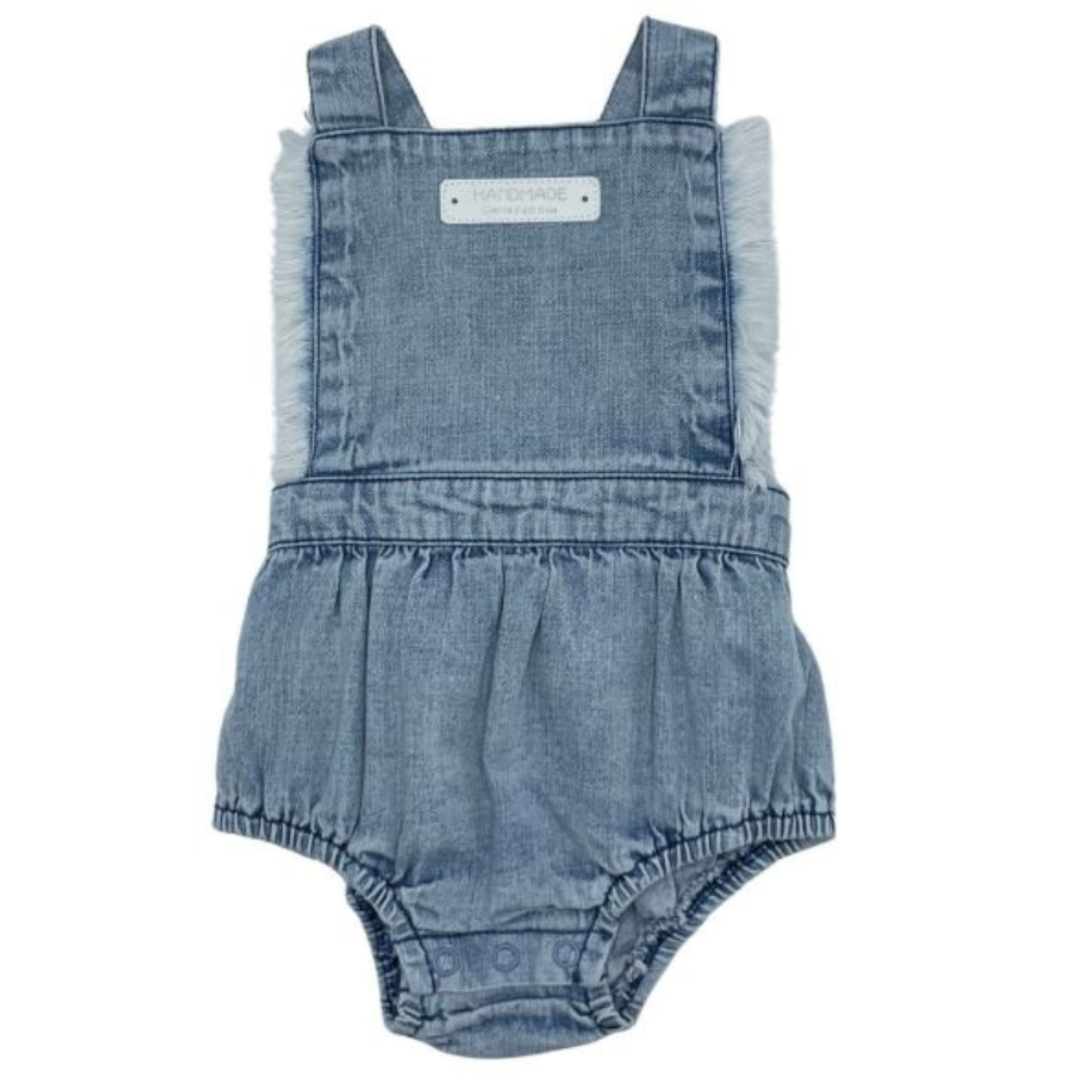 Best Frendz Washed Fringe Romper - 12-422