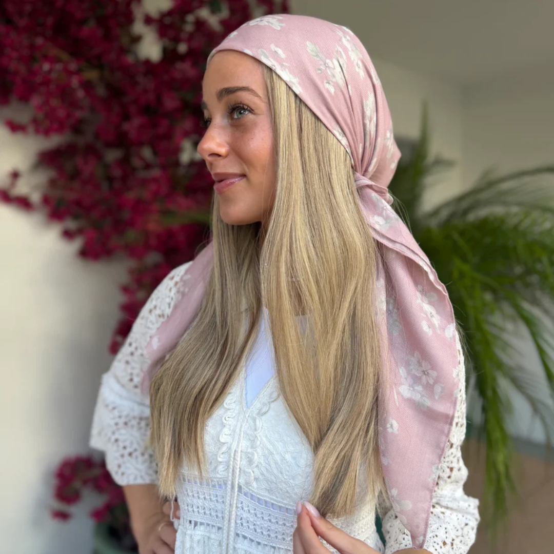 The Scarf Bar Blushing Petals Headscarf - TSB-03-SS26