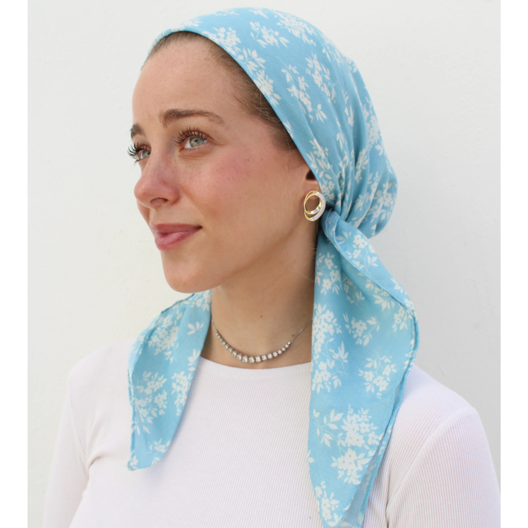 The Scarf Bar Bluebell Meadow Headscarf - TSB-02-SS26
