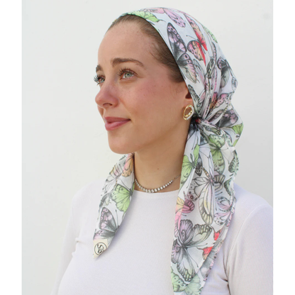 The Scarf Bar Pastel Butterfly Headscarf - TSB-25-SS26