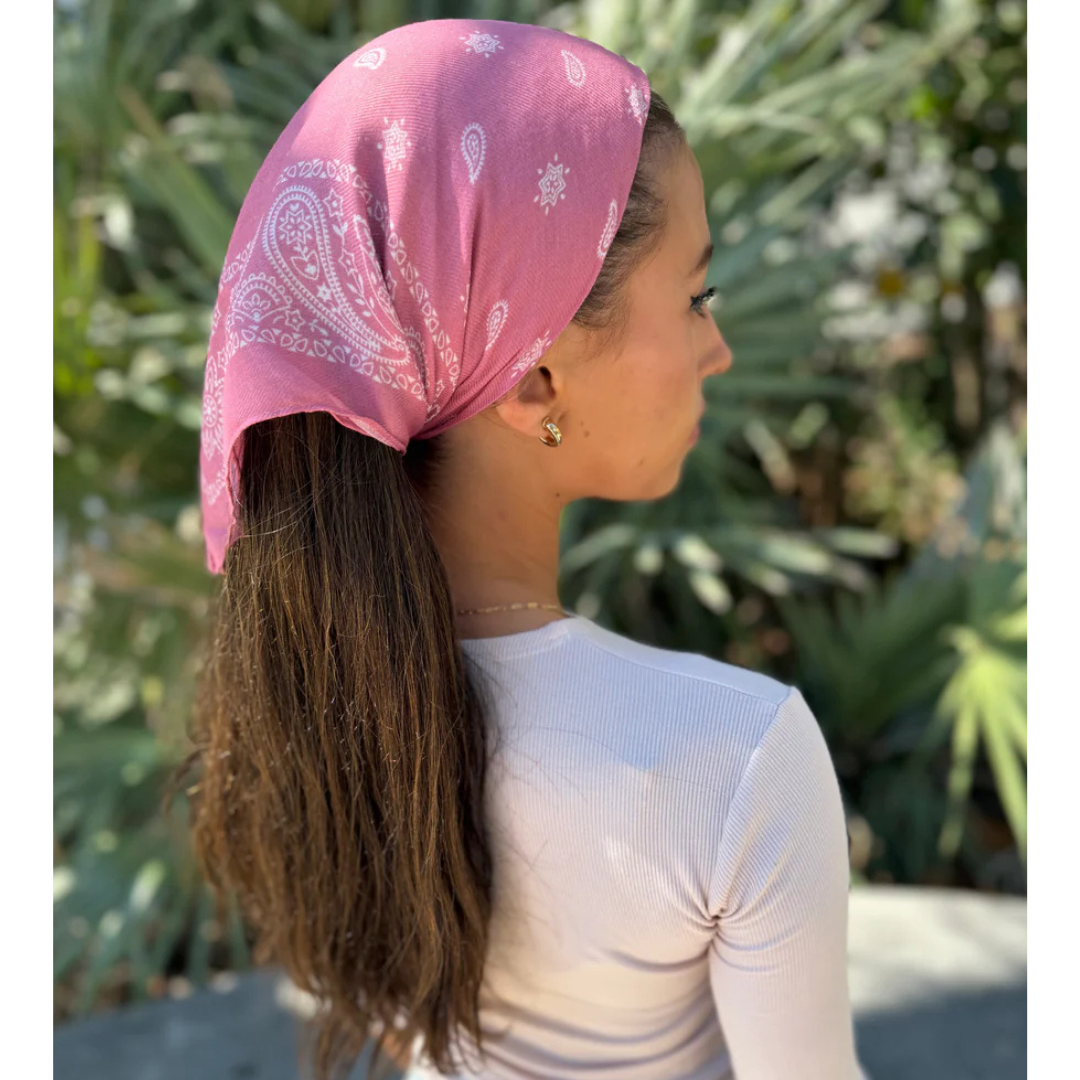 The Scarf Bar Paisley Mauve Headscarf - TSB-17-SS26