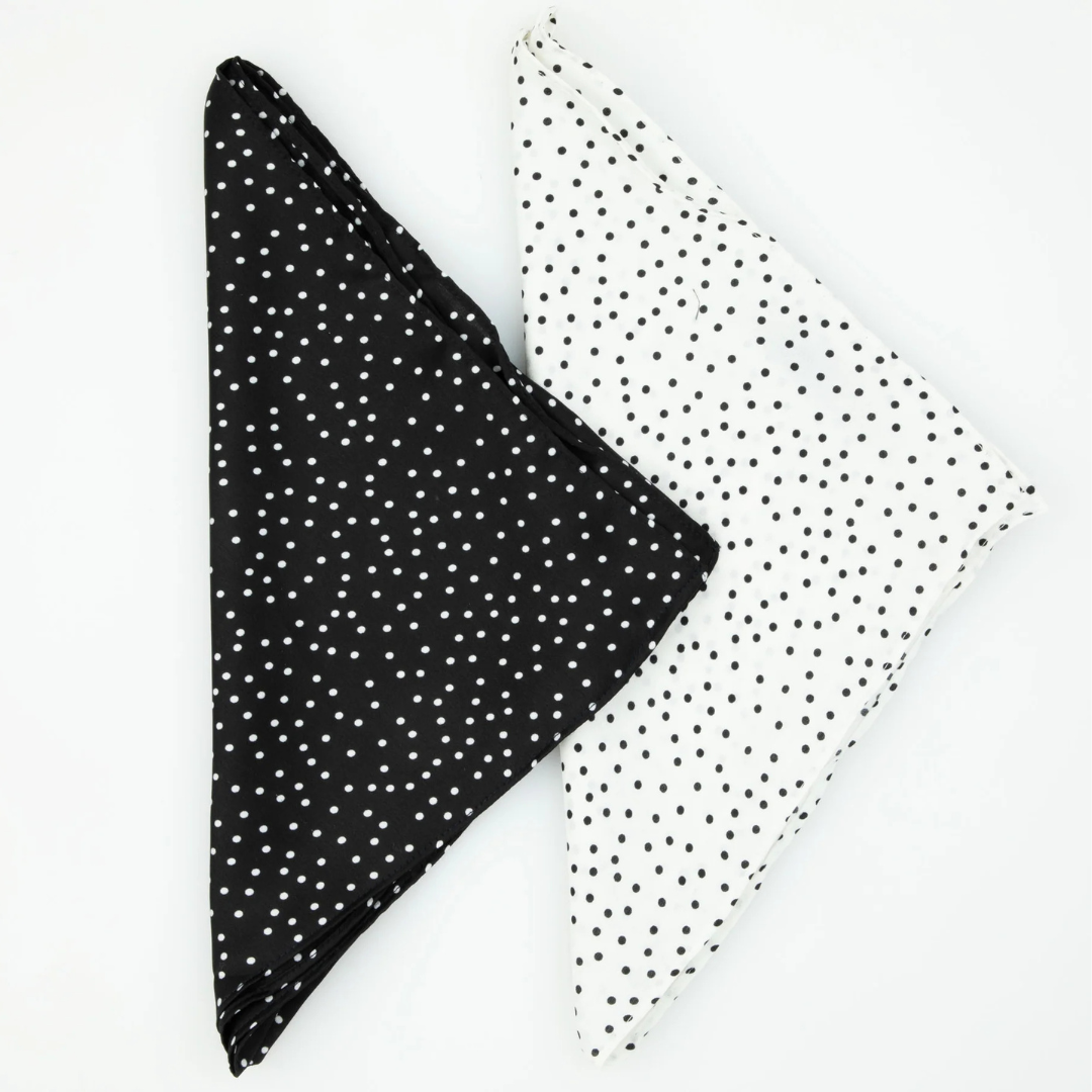 Tal Raw Silk Polka Dot Bandana - Tal-33-SS26