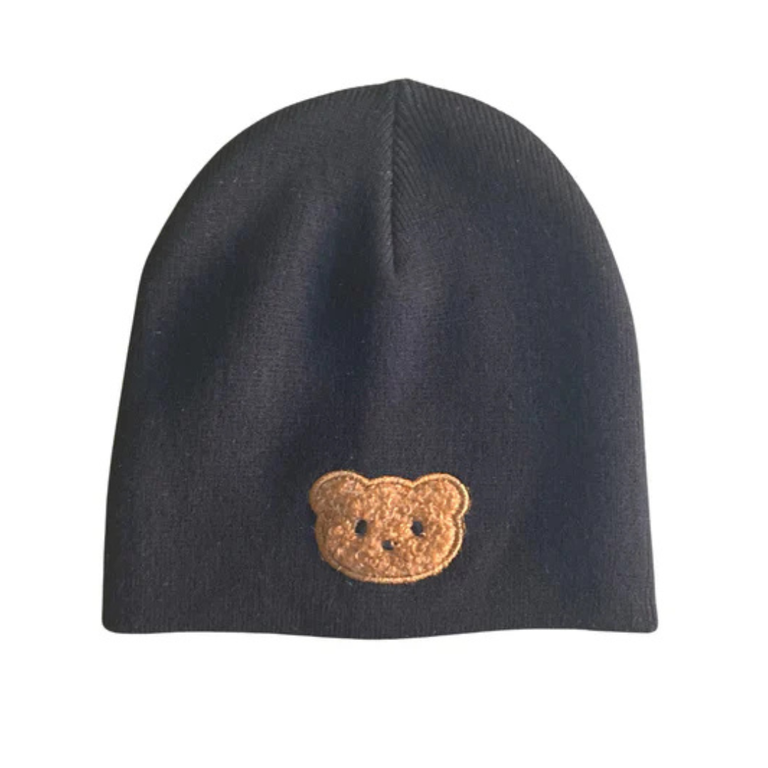 Mini Pops Baby Pull On Hat With Teddy Applique - BRD-106T