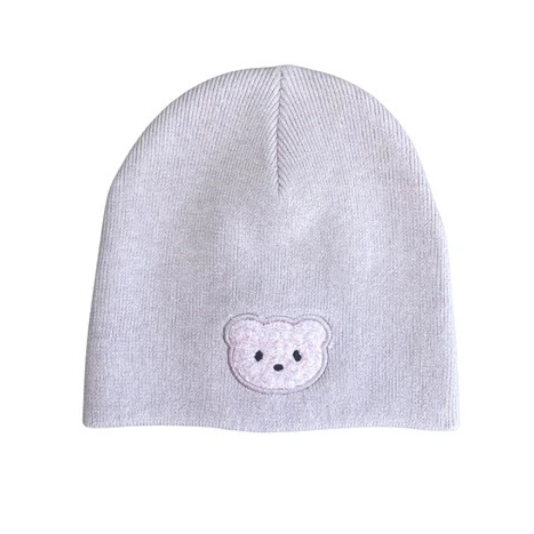 Mini Pops Baby Pull On Hat With Teddy Applique - BRD-106T