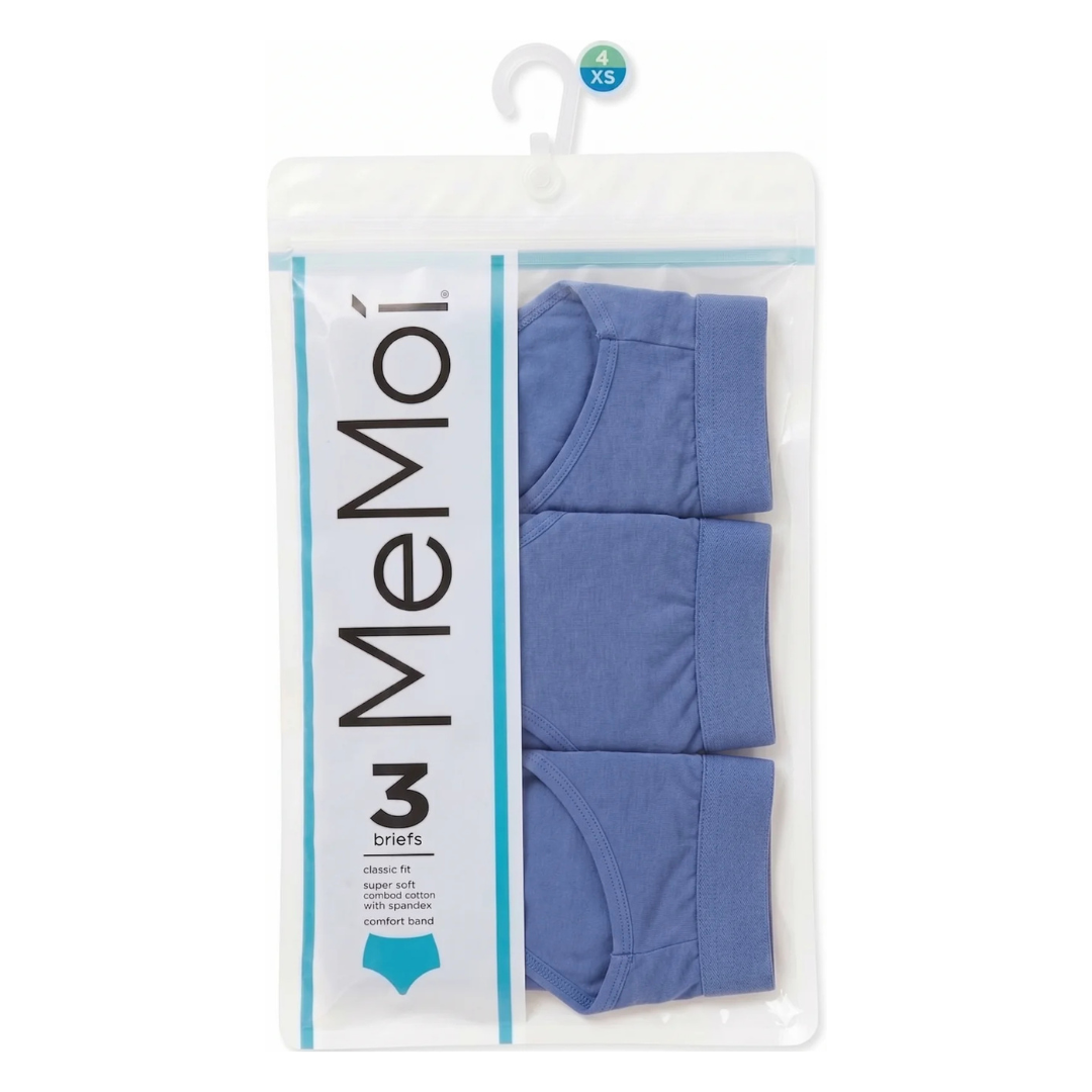 Memoi Combed Cotton Basic Hipster Panties 3 Pack - Mu-1014