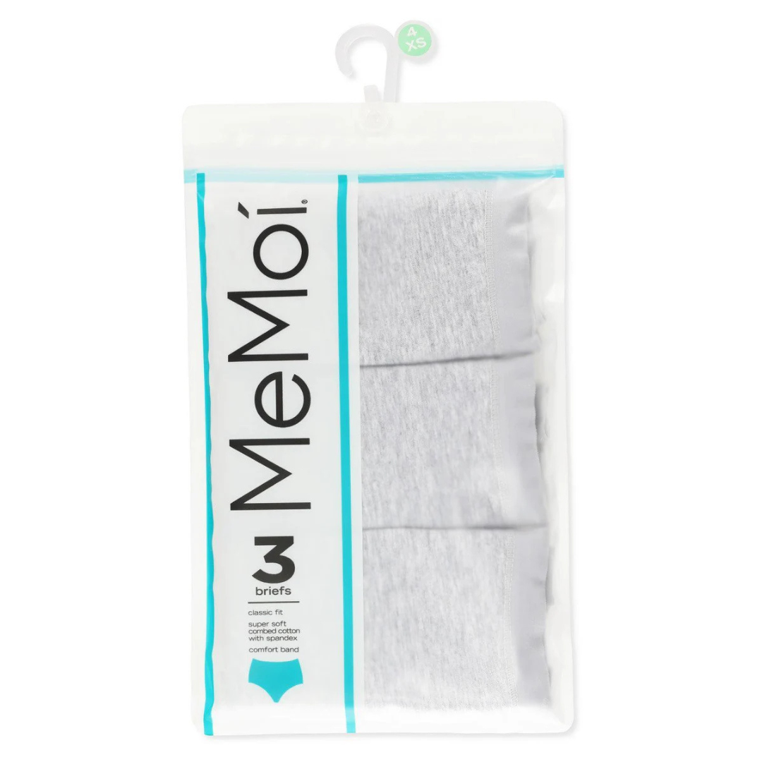 Memoi Combed Cotton Basic Hipster Panties 3 Pack - Mu-1014