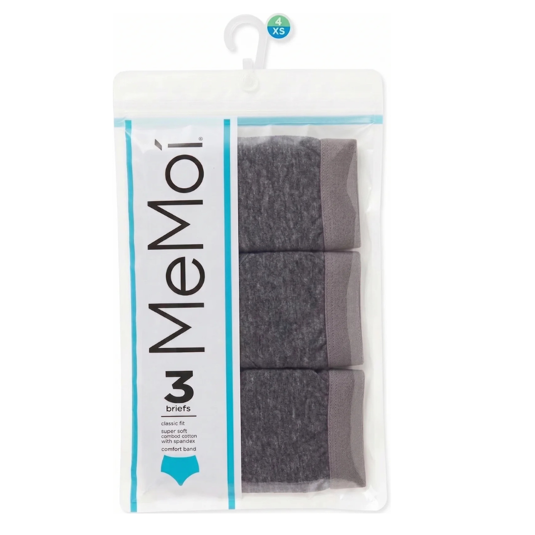 Memoi Combed Cotton Basic Hipster Panties 3 Pack - Mu-1014