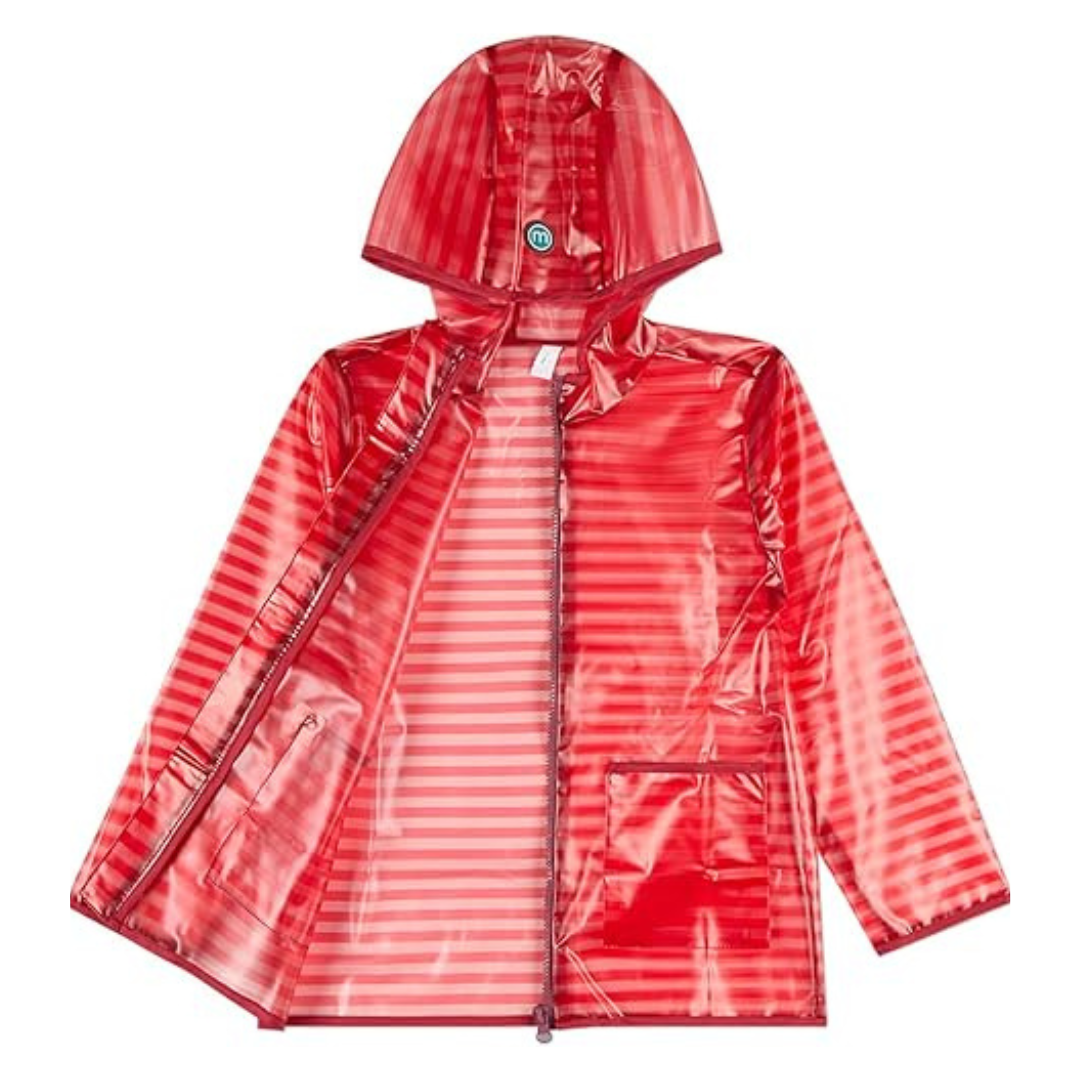 Memoi Striped Kids Raincoat - MKA-1052