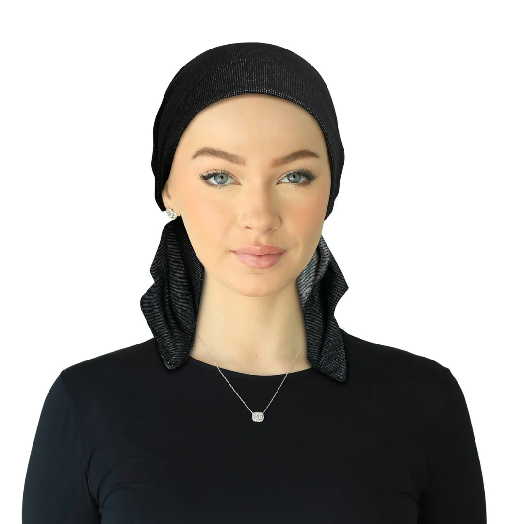 Cherie Pre-Tied Bandana Soft Denim Headscarves - HB-170