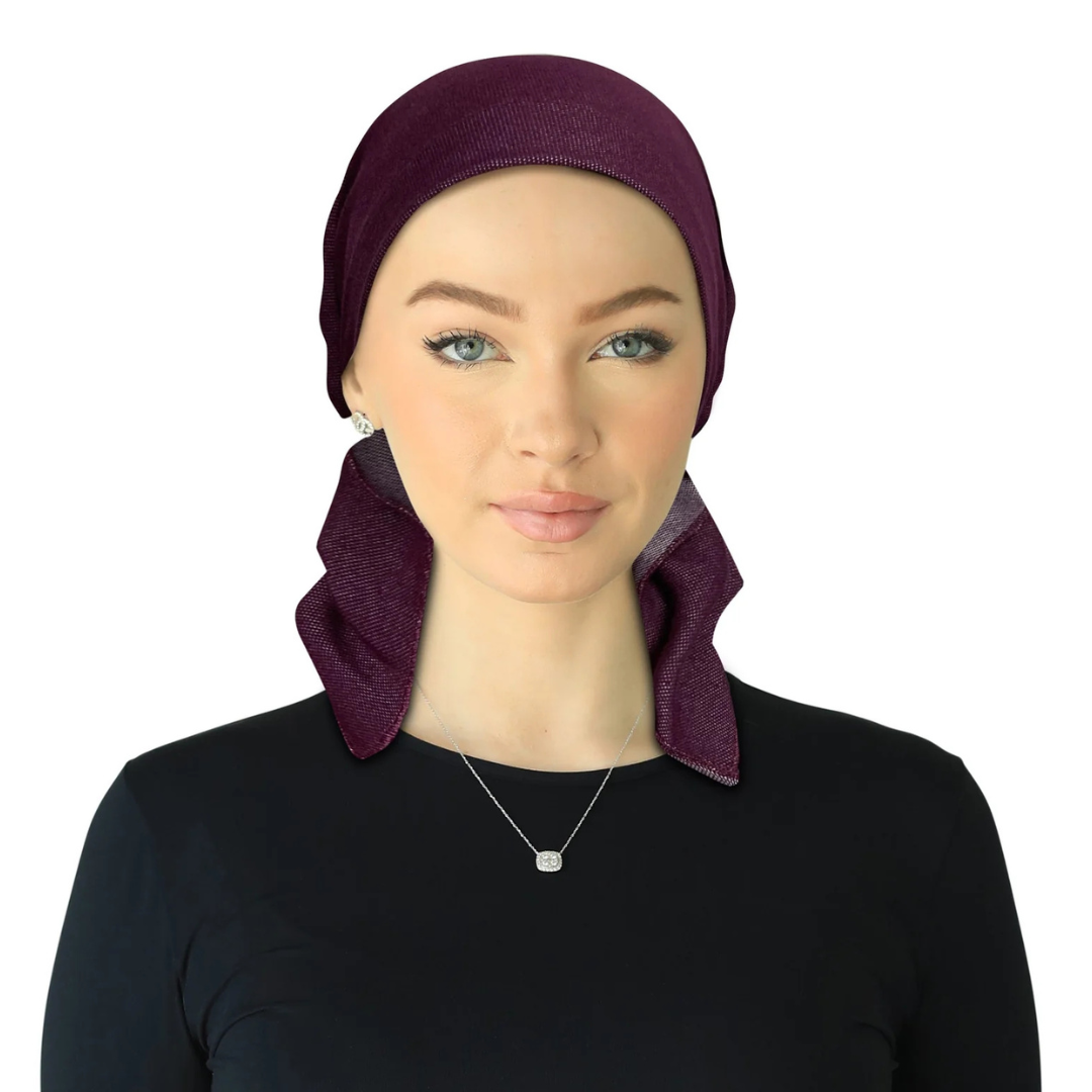 Cherie Pre-Tied Bandana Soft Denim Headscarves - HB-170