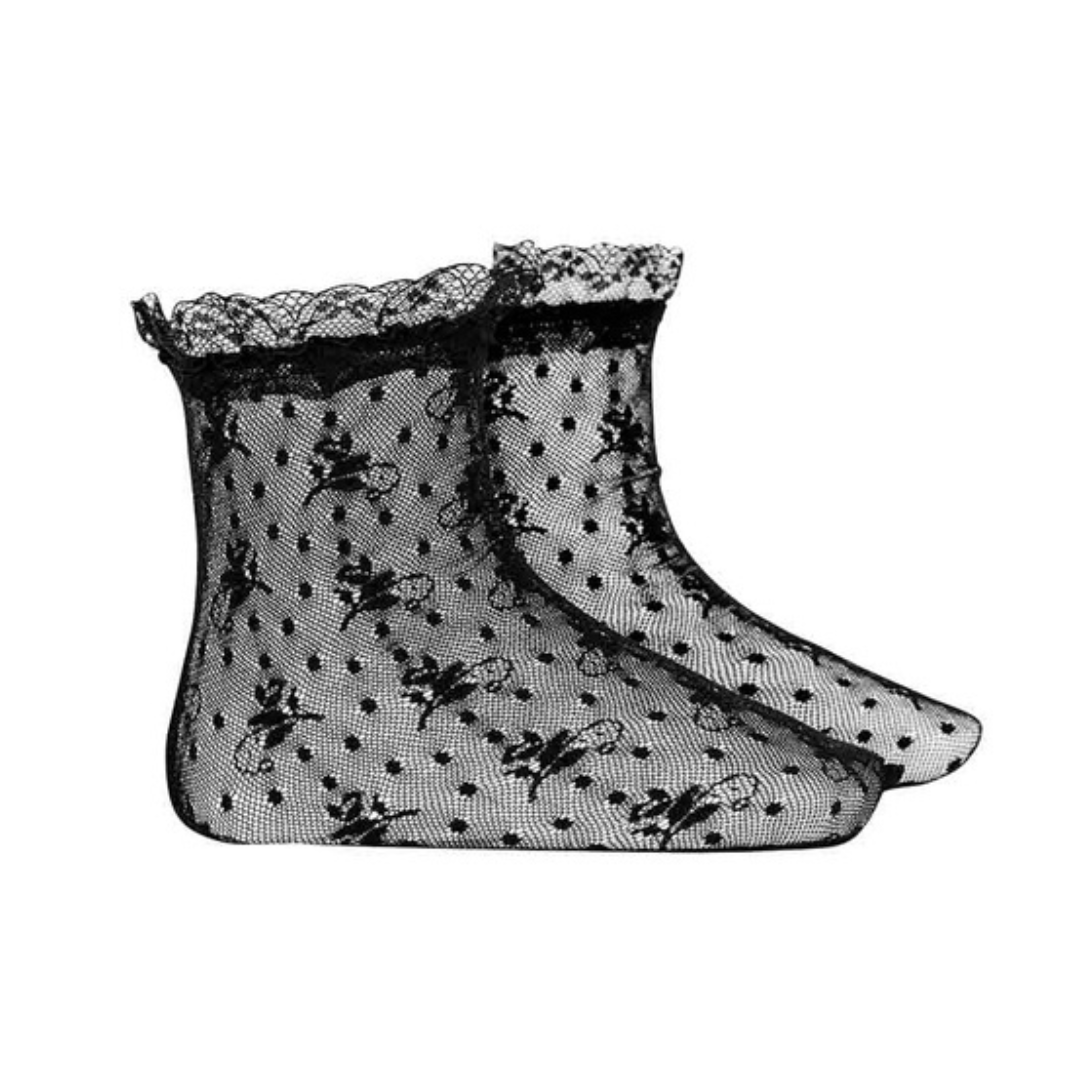 Condor Floral Designed Lace Sock - 4502/4