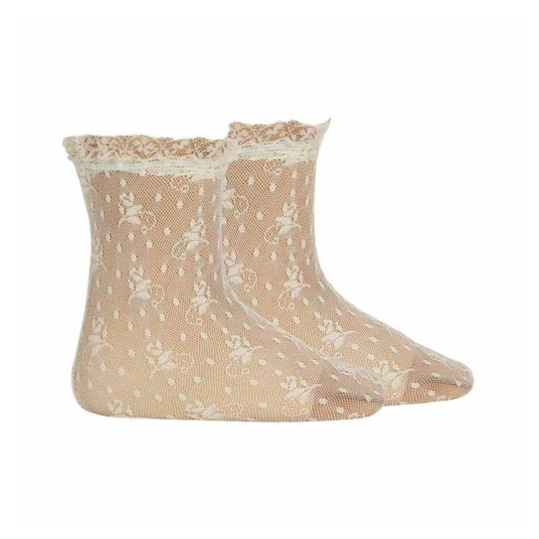 Condor Floral Designed Lace Sock - 4502/4