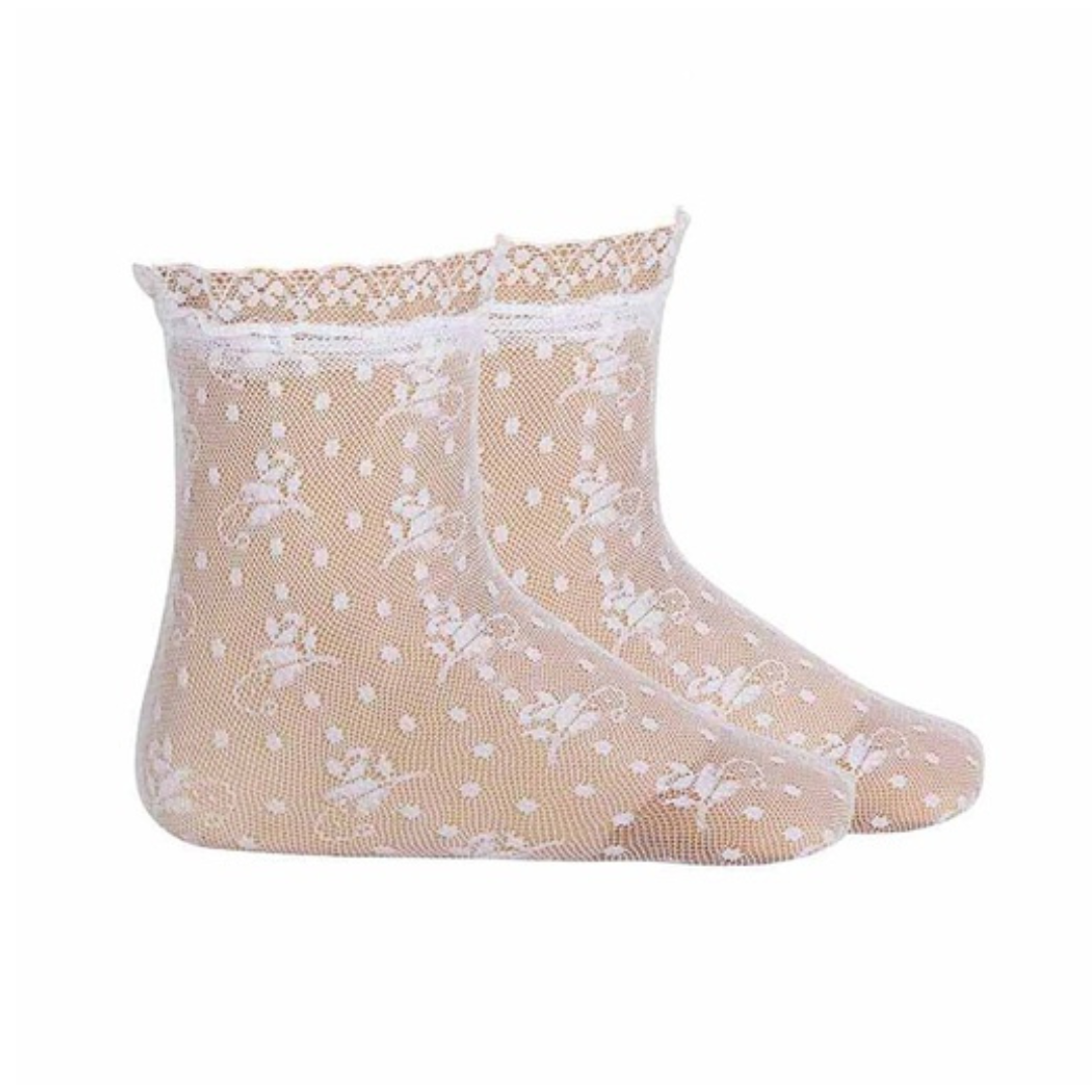 Condor Floral Designed Lace Sock - 4502/4