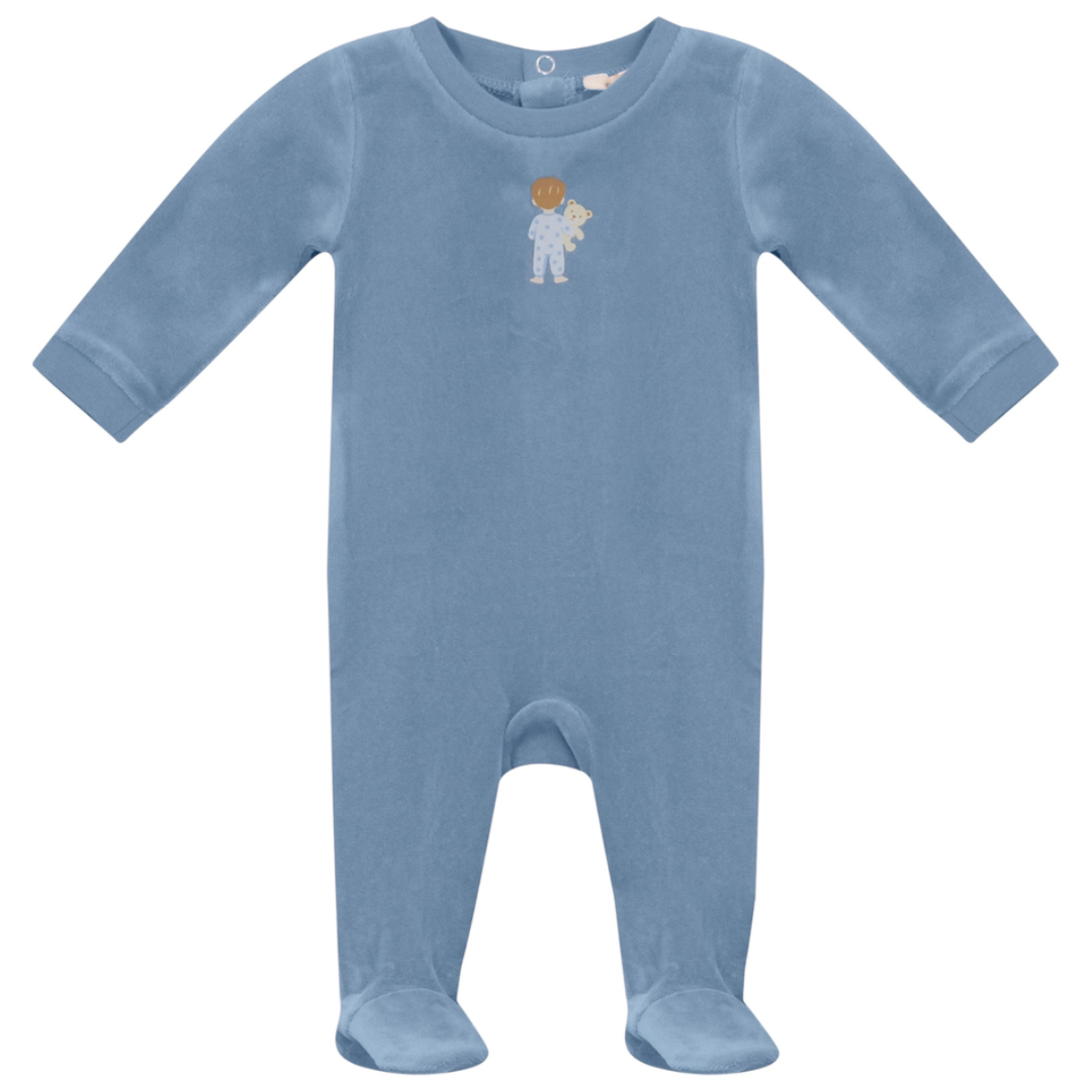 Fragile Baby Romper In Velour Fabric - WB6CP7473B