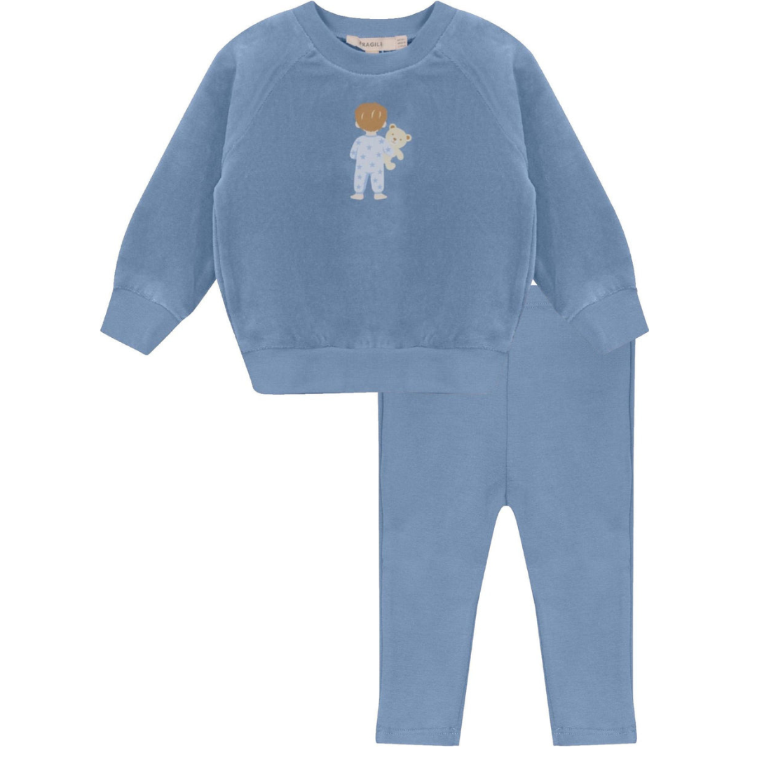 Fragile 2 Pcs Set With Velour And Leggings - WB6CP7473EB