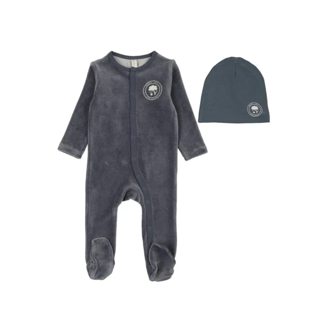 Lilette Velour Snap Down Footies Set - LTF26LS112FS