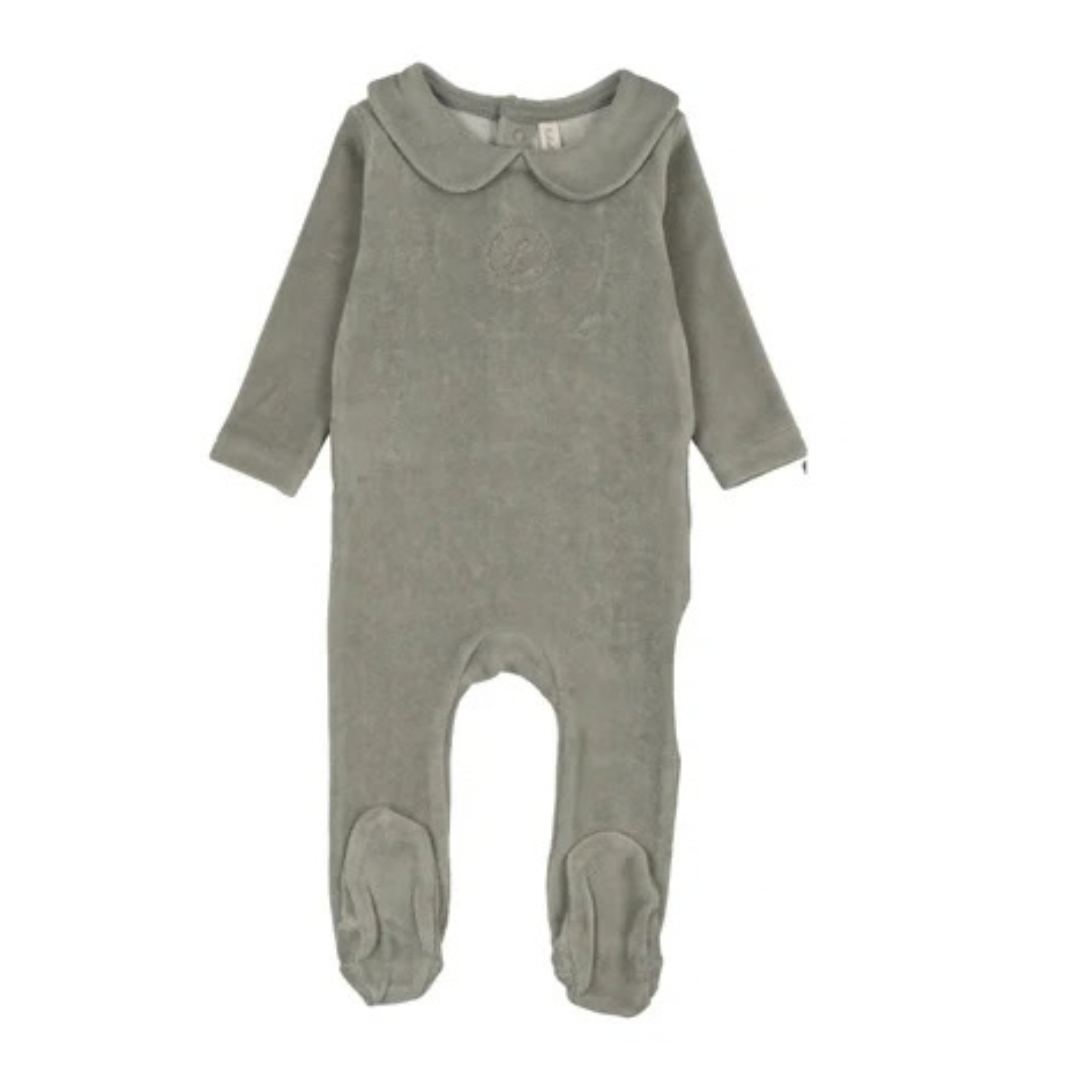 Lilette Velour Crest Emblem Footie - LTF26FS200
