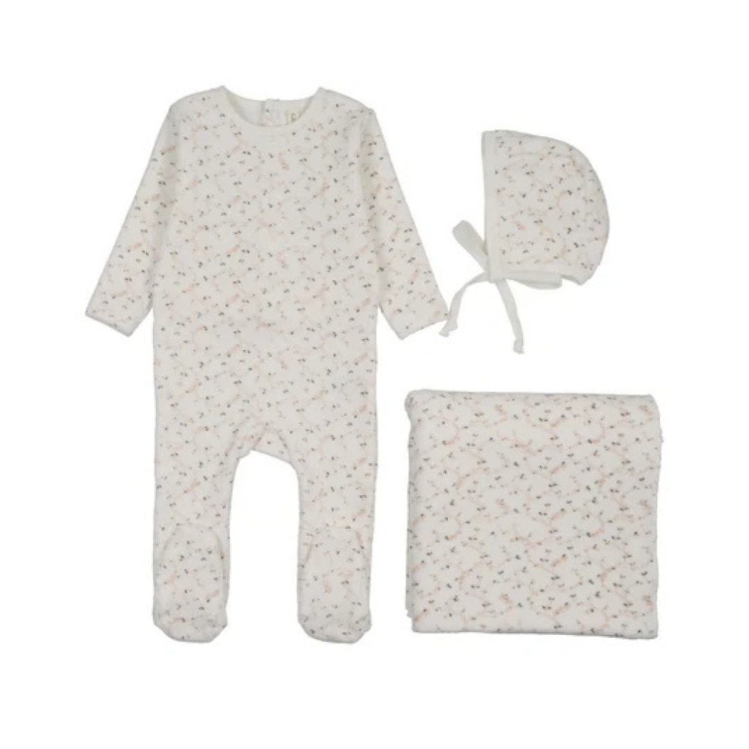 Lilette Branch Velour Layette Set - LTF26LS115