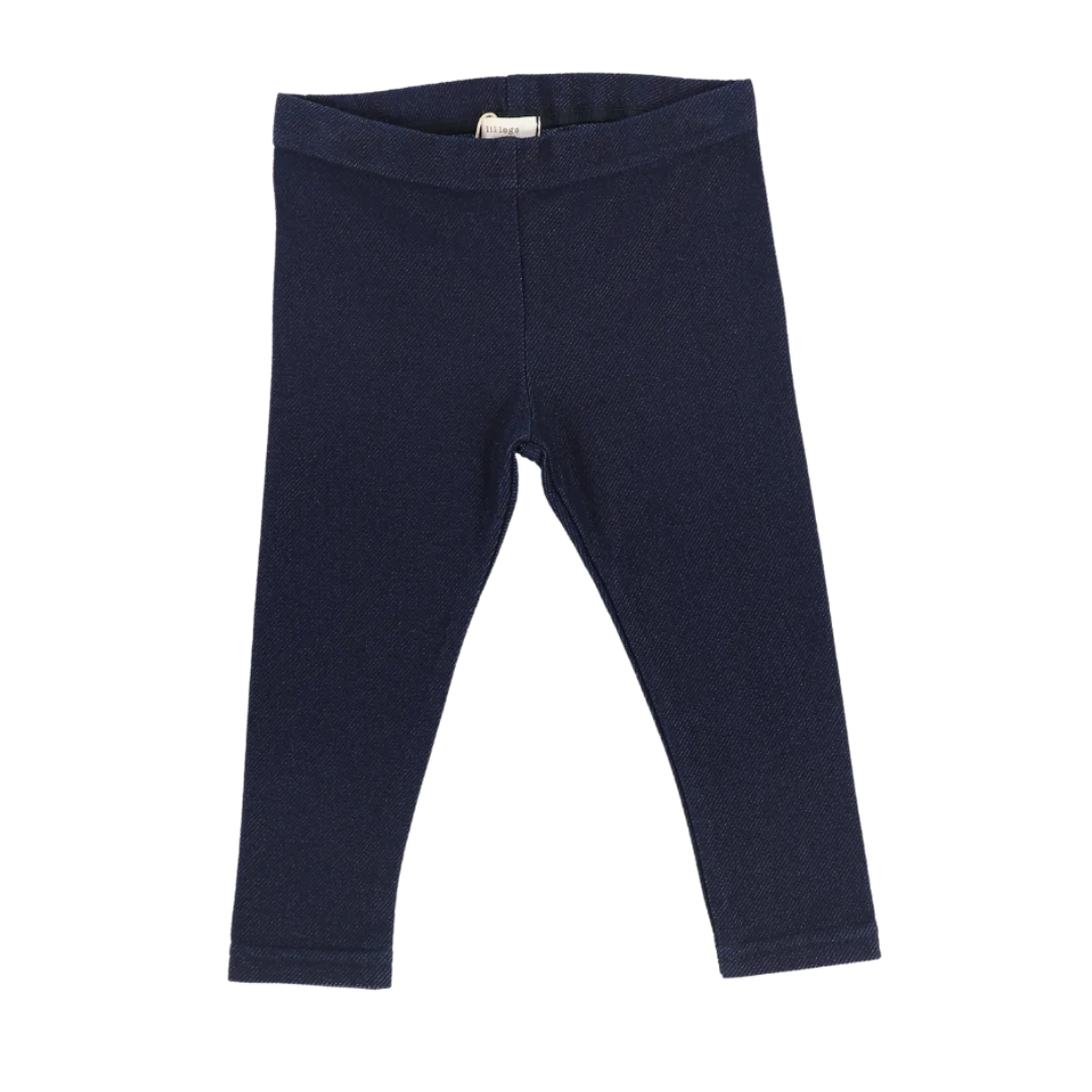 Lil Legs Leggings Dark Denim - L