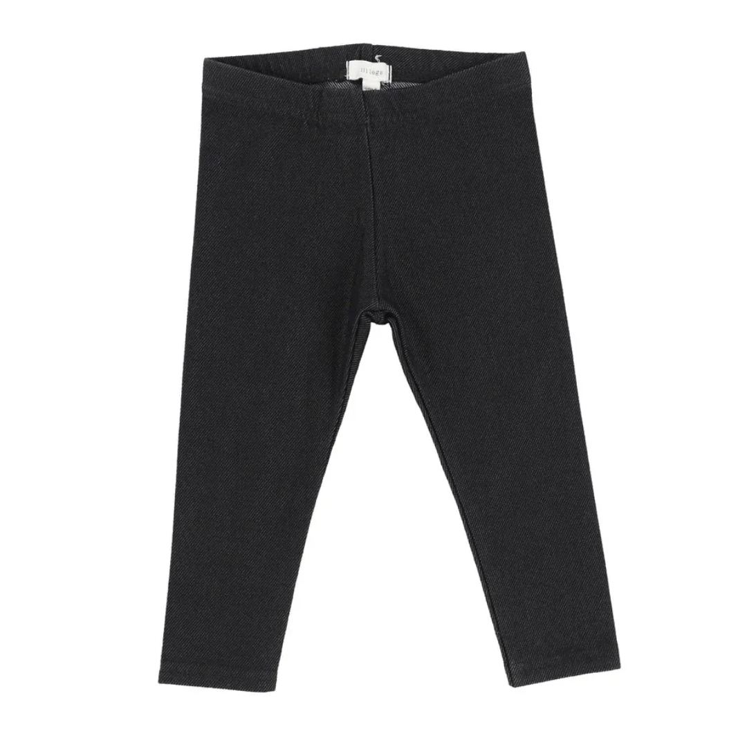 Lil Legs Leggings BLACK JEAN - L