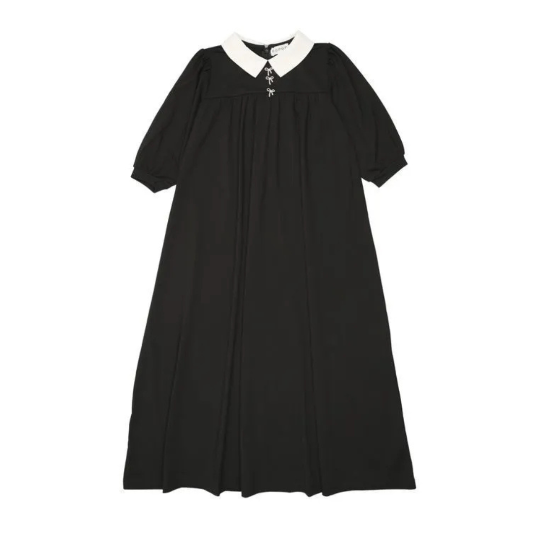 Bopop Diamond Bow Maxi With White Collar - TR227